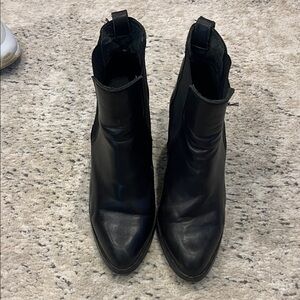 Black Leather Ankle Boots